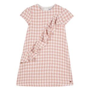 Tartine et Chocolat pink houndstooth shift dress